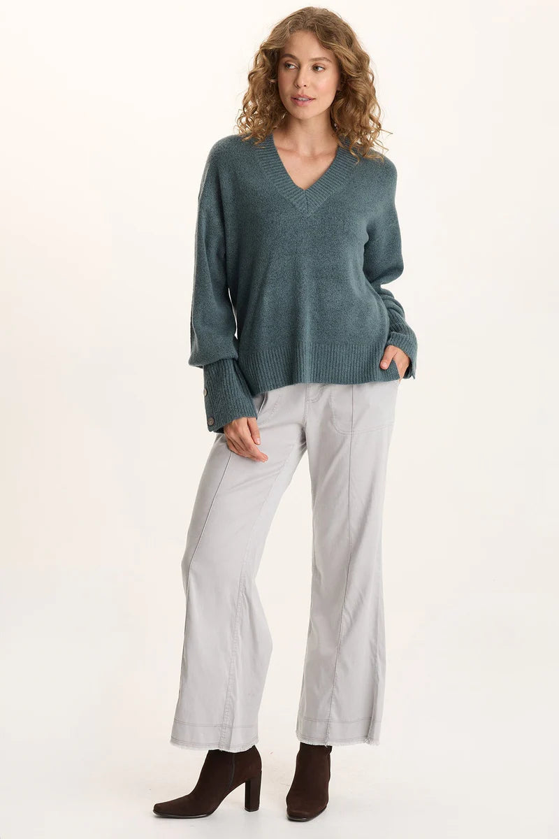 Bronte Relaxed Fit V-Neck Knit Sweater