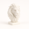 Ivory Lion Head Sculpture