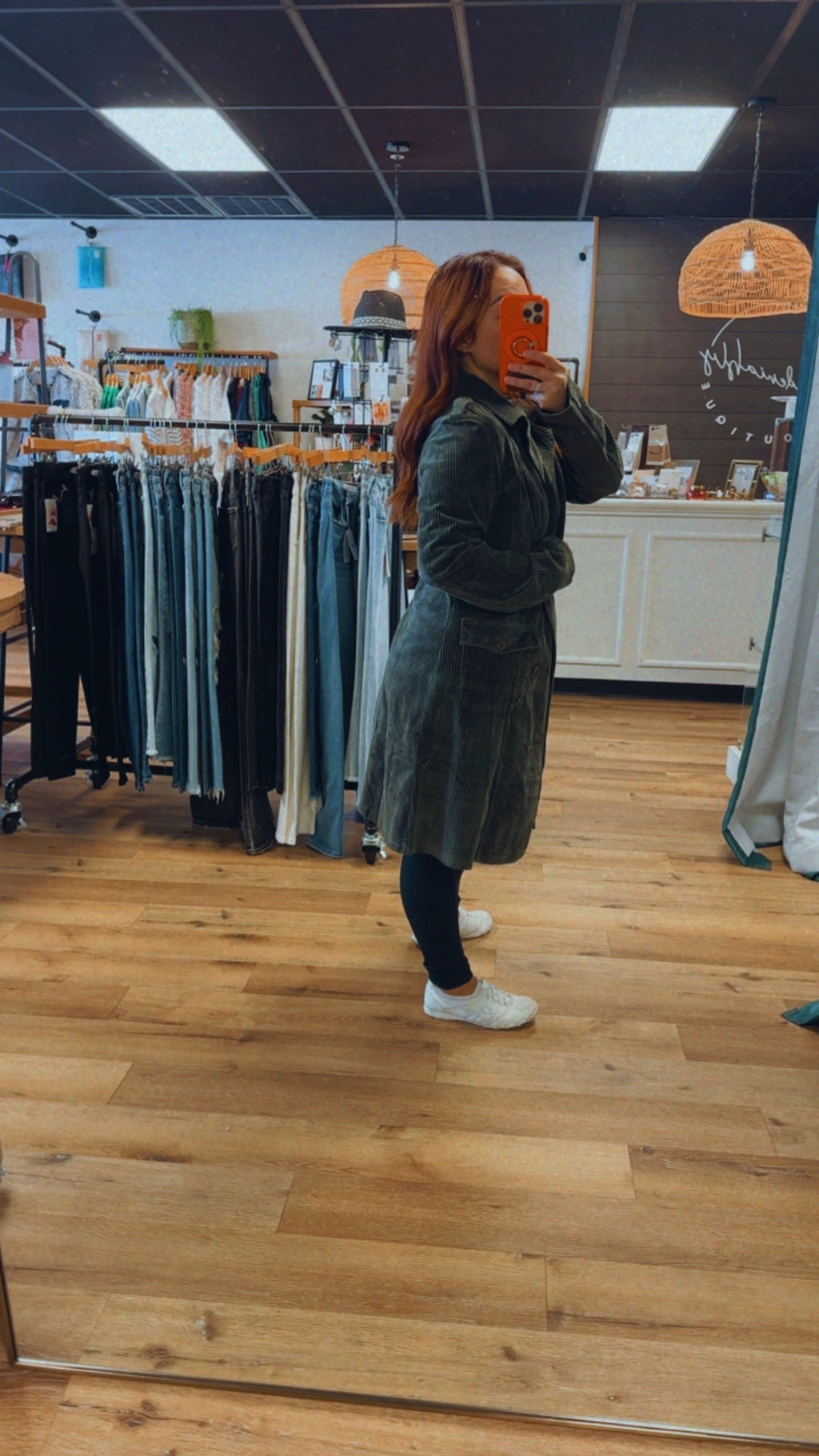 The Olive Cord Trench Coat