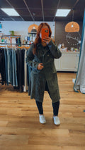 The Olive Cord Trench Coat