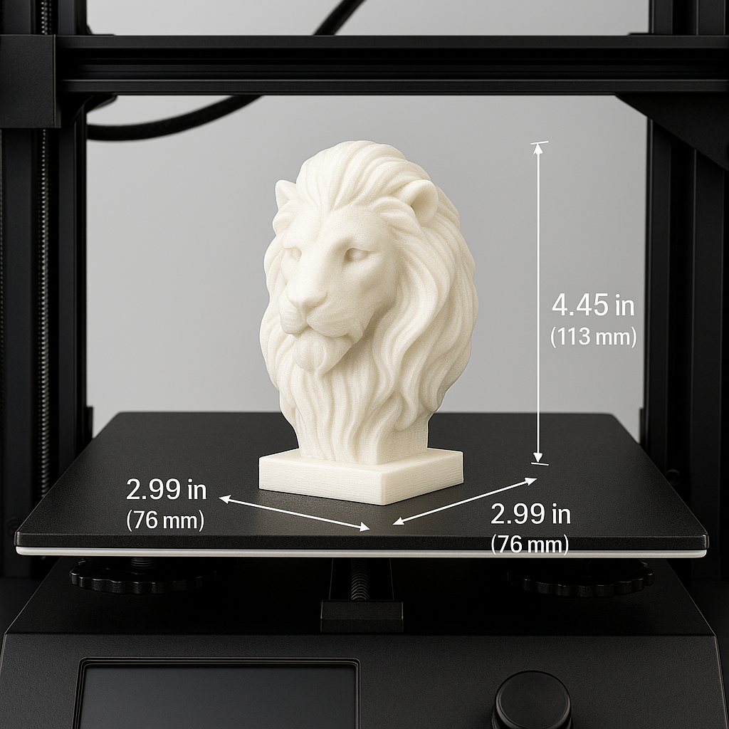 Ivory Lion Head Sculpture