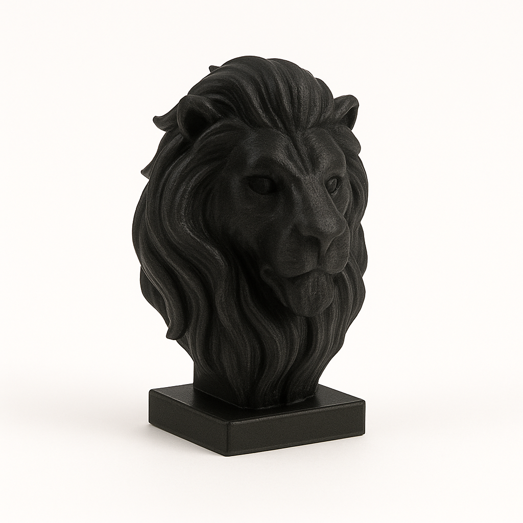 Onyx Lion Head Sculpture