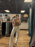 Bayeas High Rise Lace Embroidered Wide Leg Pants