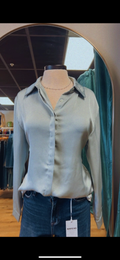 Gray Button Blouse
