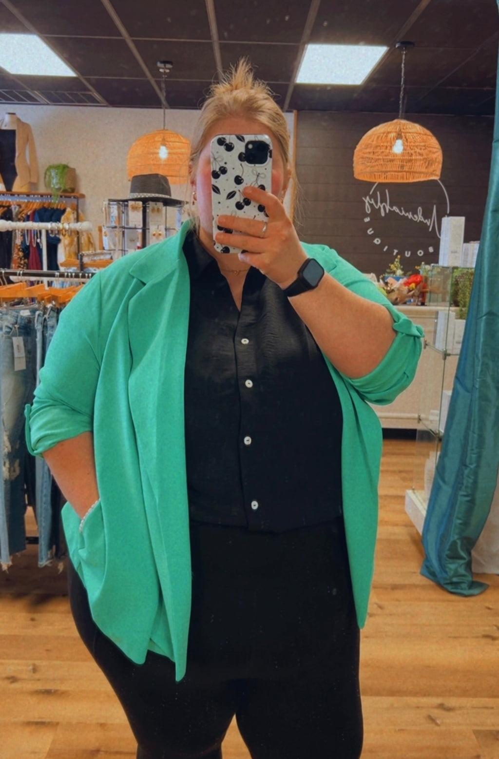 Plus Relaxed Boyfriend Blazer