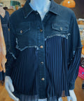 Pleated Denim Samuel Dong Jacket