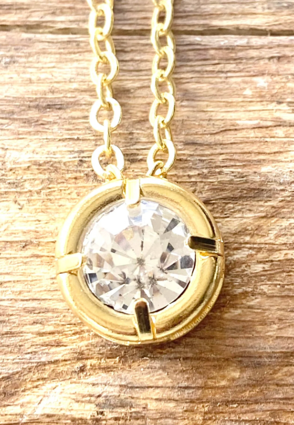 Gold Crystal Guiding Light Necklace