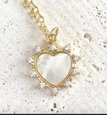 Mother Of Pearl Heart Necklace