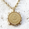 Gold Nautical Coin Necklace