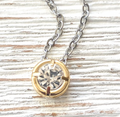 Two Toned Crystal Guiding Light Necklace