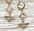 Elegant Bee Crystal Earring