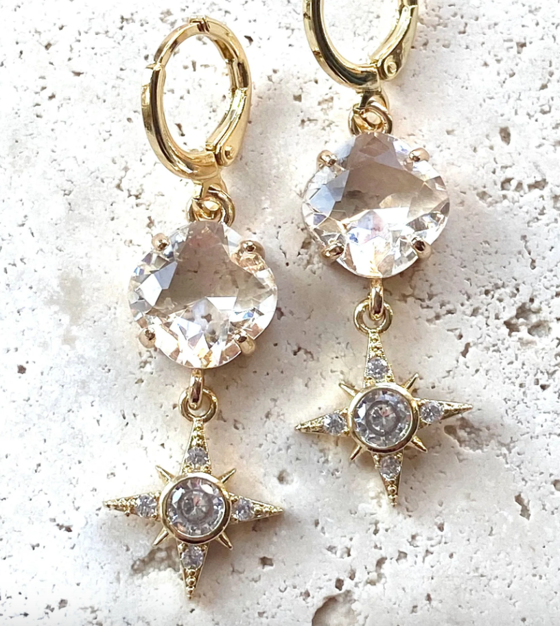 Halo Star Drop Earring