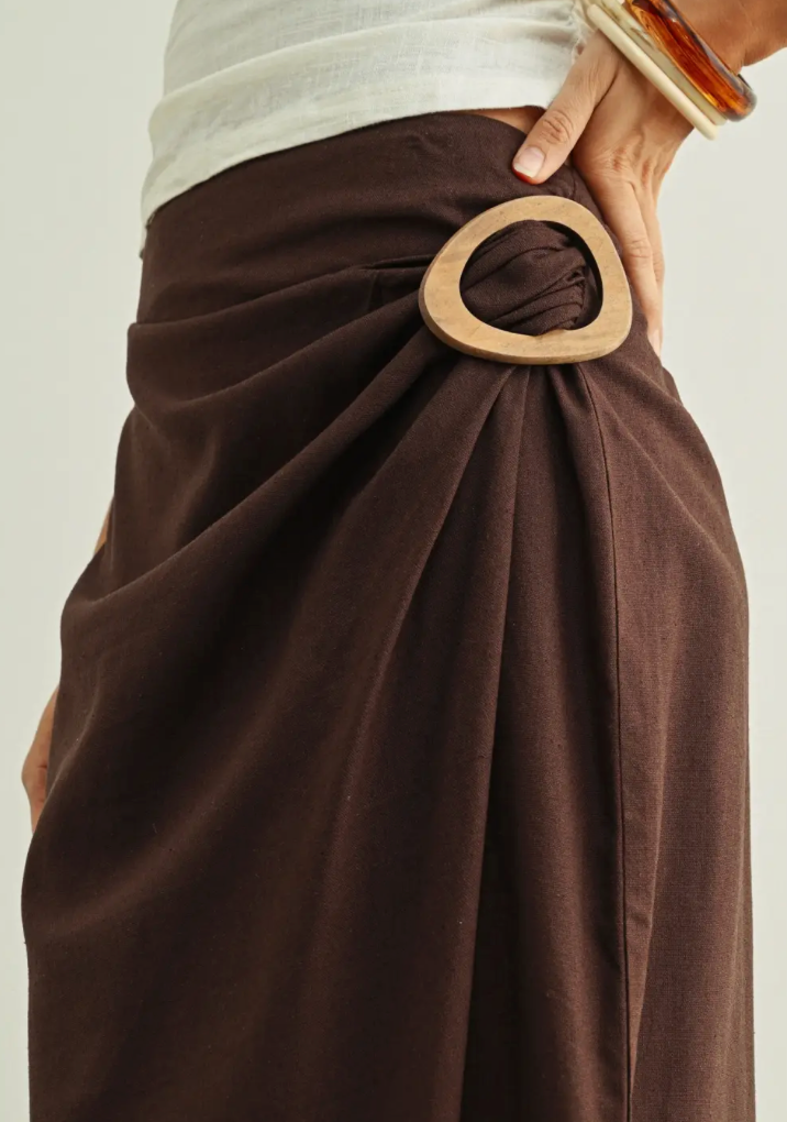 Linen Wrap Skirt