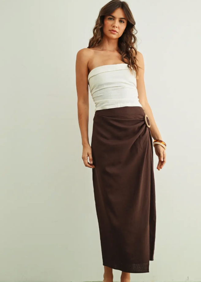 Linen Wrap Skirt