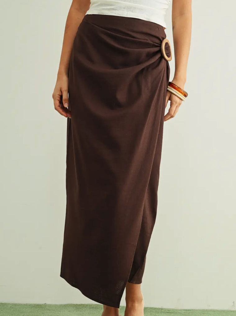Linen Wrap Skirt