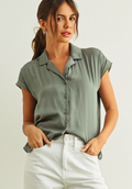 Jade Button Cap Sleeve