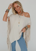 Oat Glow Fringe Top