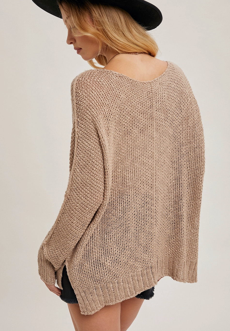 Reverse Seam Knit Sweater