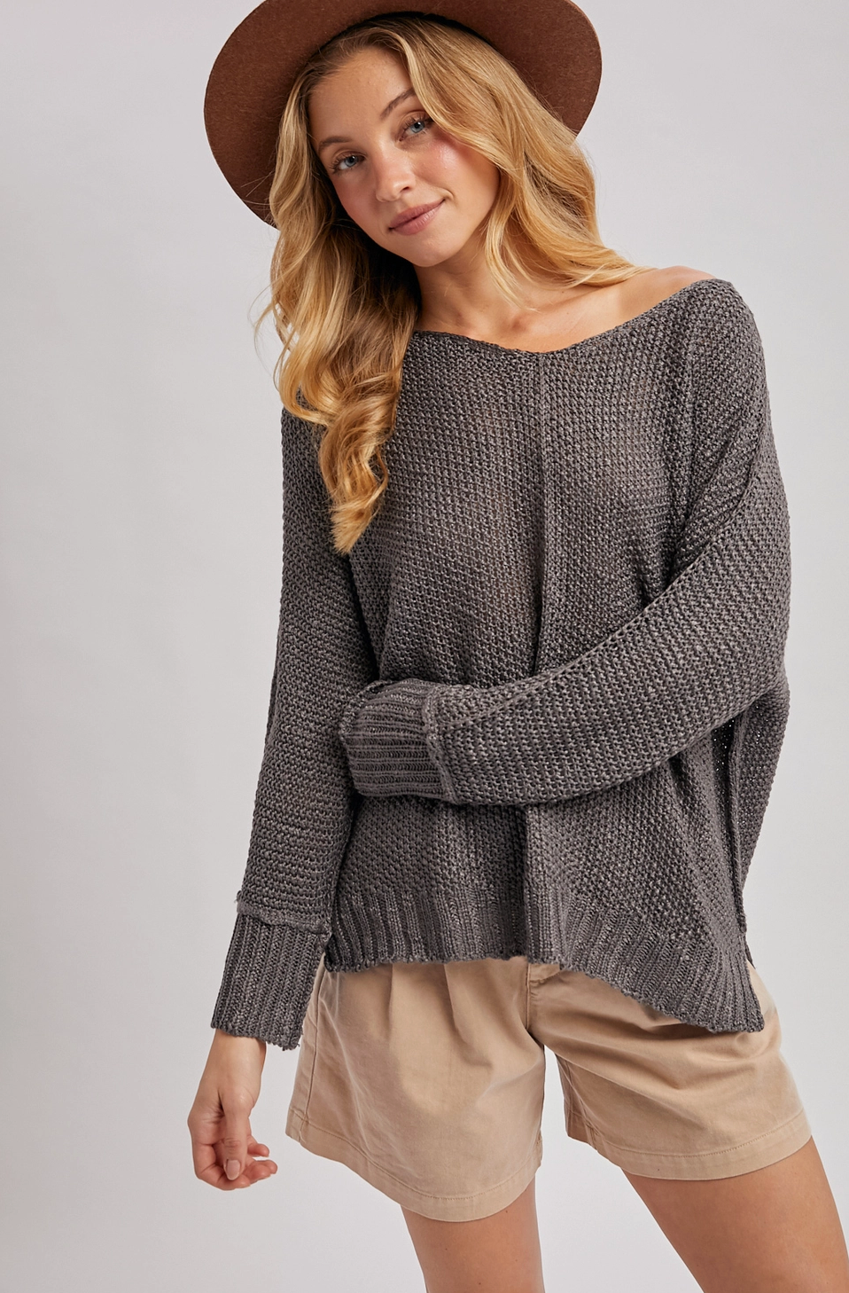 Reverse Seam Knit Sweater