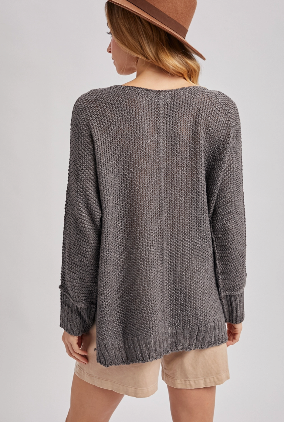 Reverse Seam Knit Sweater