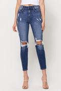 Cello High-Rise Dark Denim Mom Skinny Jean