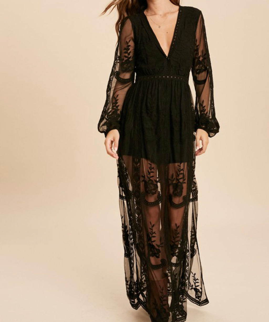 The Castle Getaway Soft Lace Romper Dress