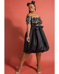 Black Plus Dress with Belt