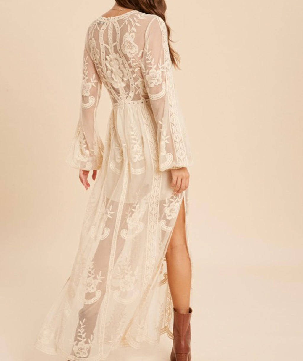 The Castle Getaway Soft Lace Romper Dress