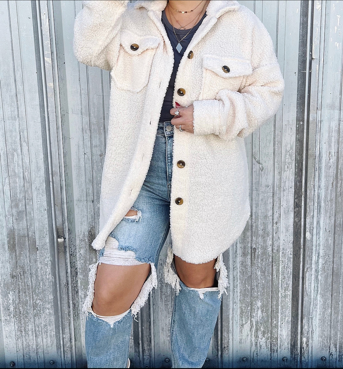 Cello Hi-Rise Distress Crop