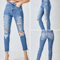 Risen High Rise Distressed Skinny